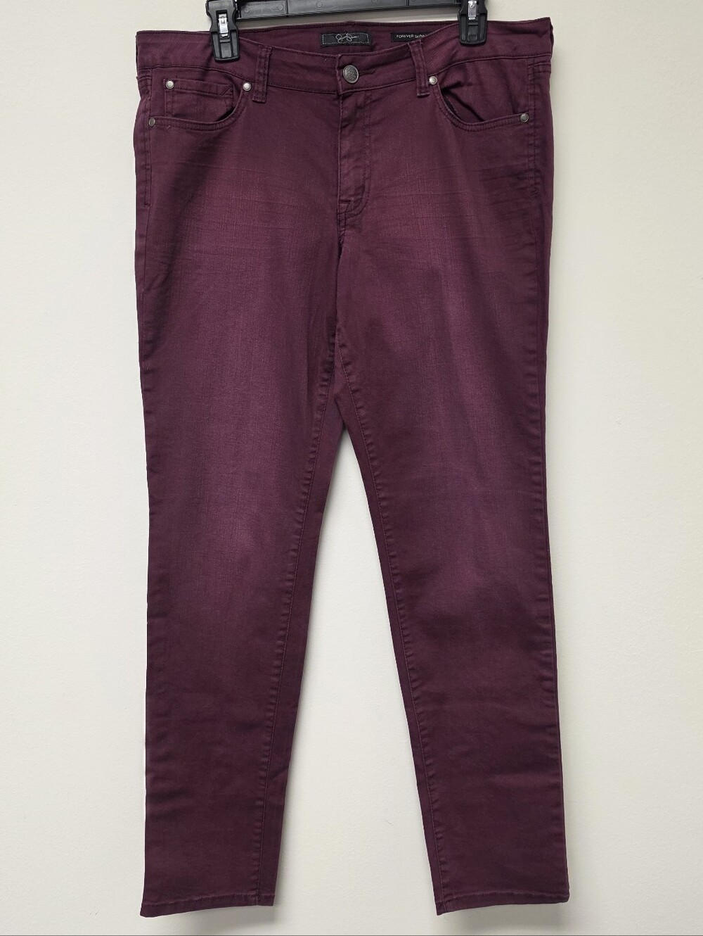 Jessica Simpson Forever Skinny Jeans Dark Wine Red 32